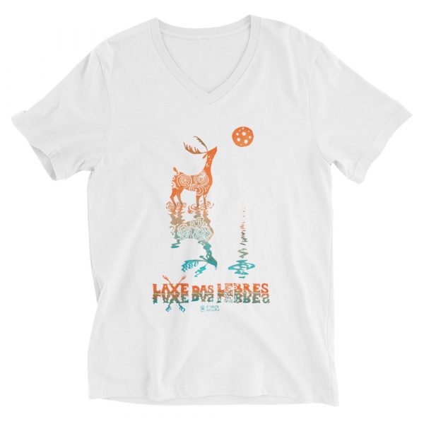 Laxe das Lebres - Camiseta Unisex (Pescozo V) Premium - Imaxe 8